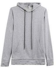 Men's Cotton Full Sleeves Hoodies Grey T-Shirt