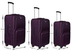 Purple Luggage Trolley Bag