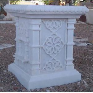 White Marble Tulsi Stand