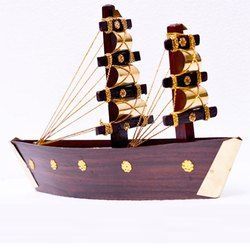 Brown Antique Wooden Ship