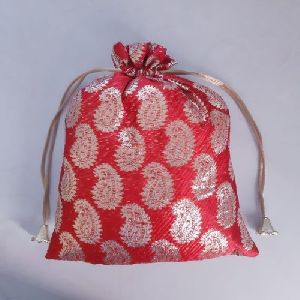 Silk Brocade Fabric Marriage Gift Bag