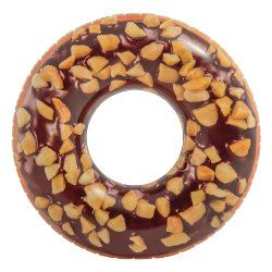 Vinyl Inflatable Nutty Chocolate Donut Tube