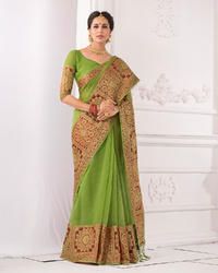 Green Silk Banarasi Sarees