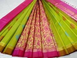 Silk Cotton Saree With Pallu And Blouse Work