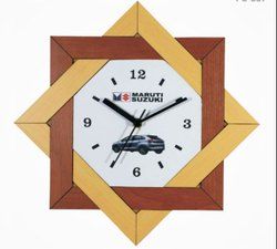 Analog Wood Wooden Wall Clock