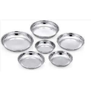 Stainless Steel Halwa Plate