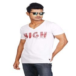 White Casual Men's Knitted T Shirt