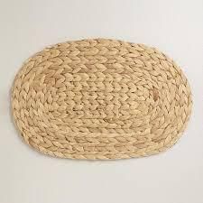 UO-0013X19P9 Oval Shaped Jute Door Mat