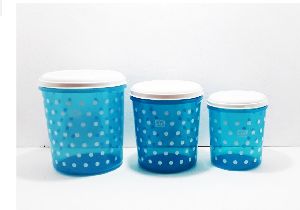 Dotted Plastic Storage Container Set