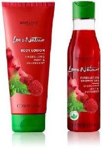 Oriflame Sweden Love Nature Energising Mint & Raspberry Lotion & Gel Combo