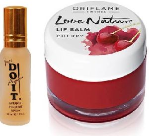 Oriflame Sweden Love Nature Lip Balm with Just Do It Perfume Combo