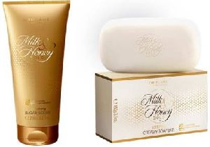 Oriflame Sweden Milk and Honey Sugar Scrub and Creamy Soap Combo