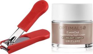 Oriflame Sweden Optimals Even Out Night Cream with Nail Cutter Combo