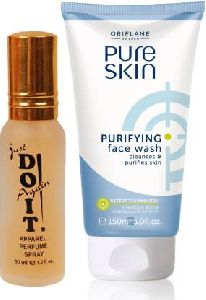 Oriflame Sweden Pure Skin Purifying Face Wash with Just Doit Perfume Combo