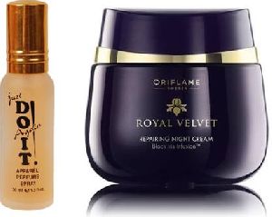 Oriflame Sweden Royal Velvet Repairing Night Cream with Just Doit Perfume Combo