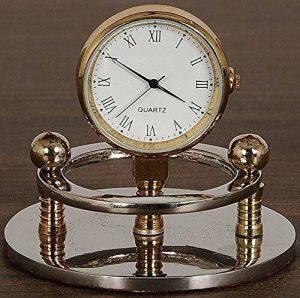 Classic Stainless Steel with Silver & Gold Plated Home Decor Clock