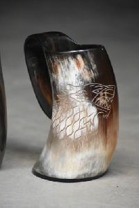 Drinking handmade polished horn mug