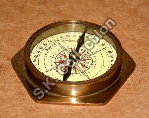 Antique vintage Brass compass 3.5