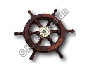 BEST QUALITY WOODEN SHIP WHEEL WITH BRASS 12inch