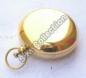 BRASS PUSH BUTTON NAUTICAL COMPASS SUNDIAL POCKET MARITIME WORKING COMPASS A