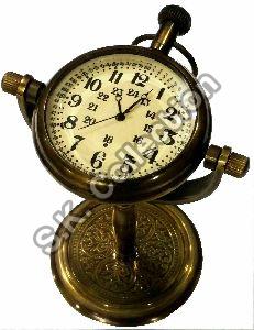 Nautical Brass Table Clock With Brass Stand Antique Desk Clock Home Decor Gifted