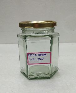 Hexa Glass Jar (250 ml)