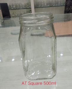 Square Glass Jar (500 ml)