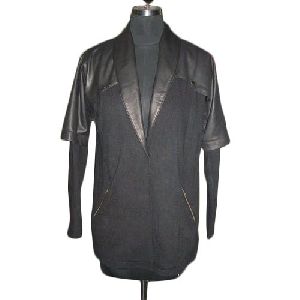Ladies Designer Wool & Goat Leather Jacket