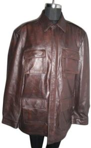 Mens Brown Goat Leather Jacket