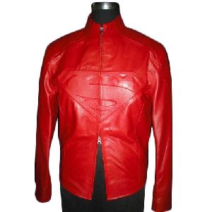 mens red leather jacket