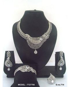 Anniversary American Diamond Jewellery Set