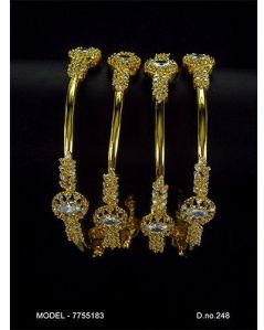 Diamond Cut Brass Bangles