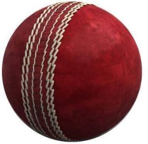 Red Leather Cricket Ball