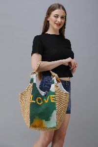 Jute Canvas Shopper Bag