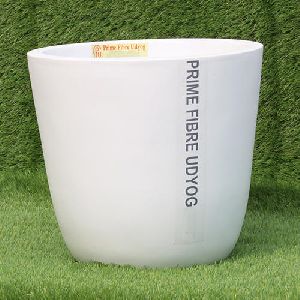 White Round FRP Planter