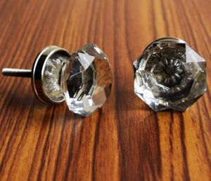 Crystal glass knobs