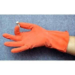Flock Lined Latex Household Gloves