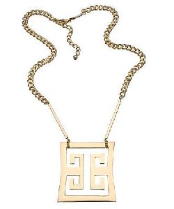 Greek Key Pendant Necklace