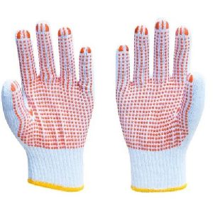 Rubber Knitted Dotted Gloves