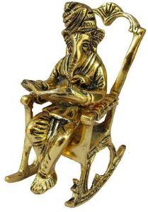 Brass Sitting Ganesha Statue