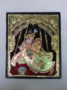 radha krishna tanjore painting