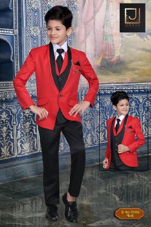 DN-3066-Red Boys Coat Pant