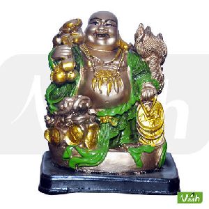 Multicolor Resin Laughing Buddha Statues