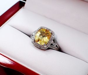 Yellow sapphire ring