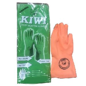 Orange Latex Rubber Gloves