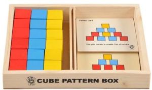 Wooden Cube Pattern Box