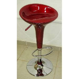 Plastic Red High Counter Chair