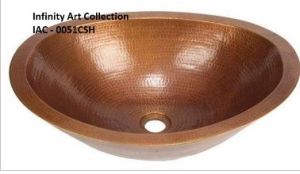 IAC0051CSH Single Wall Hammered Copper sink