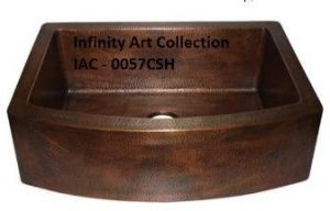 IAC0057CSH Double Wall Hammered Copper Sink