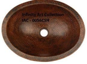 IAC0057CSH Single Wall Hammered Copper Sink